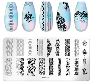 Stainless Stee Sexy Lace Nail Art Stamping Manicure DIY Template Image Plate - Picture 1 of 1