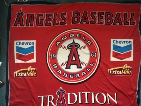 LA Angels Tradition Fleece Blanket  SGA  8/24/10  New In Bag! Cover