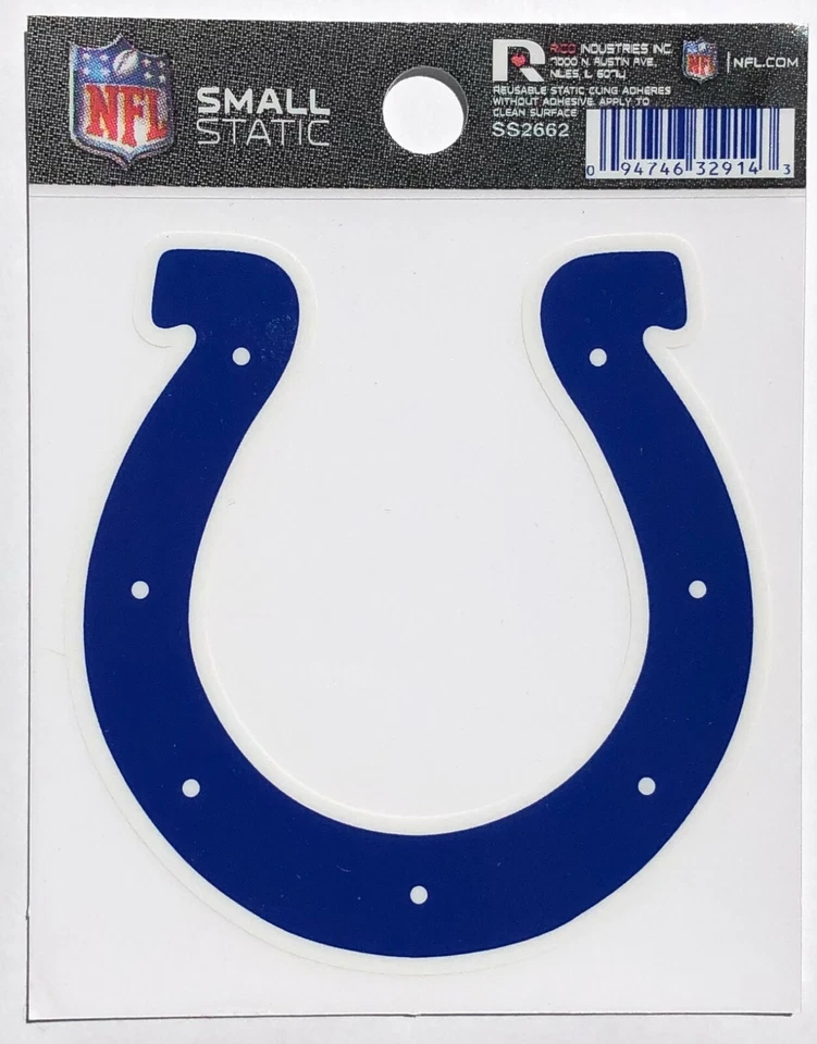 Indianapolis Colts Small Static-Cling Window Decal Sticker - 3 x 4 - NFL  - Imagem 1 de 1
