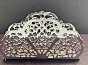 Vintage ornate Silver tone metal Napkin or letter file holder by Irvin Ware - Picture 1 of 6