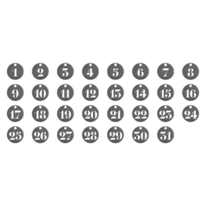 31 Number Charms Antiqued Silver Tone Assorted Pendants 3/4" Tokens Tags Set * - Picture 1 of 1