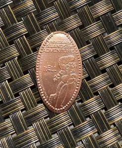 UNIVERSAL STUDIOS LÄNGLICHE PENNY PRESSE MÜNZE NELL DUDLEY DO RIGHT RIDE L@@K - Bild 1 von 1