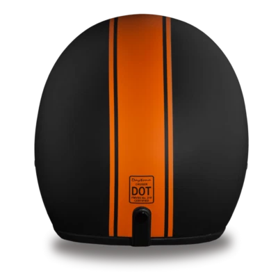 Casco de motocicleta Daytona naranja pin rayas 3/4 cara abierta crucero (XS - 2XL) Foto 1 de 4