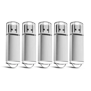 5x USB Stick 2.0 Silber Memory Speicherstick Speichermedien Flash Drive USB 8 GB - Bild 1 von 7