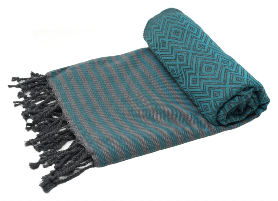 Hamamtuch Saunatuch Pestemal KELIM LUX 100x180 cm *viele verschiedene Farben*  - Bild 1 von 1