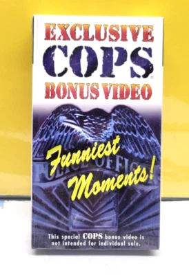 EXCLUSIVE COPS FUNNIEST MOMENTS BONUS VIDEO VHS 1996 NEW Foto 1 de 2