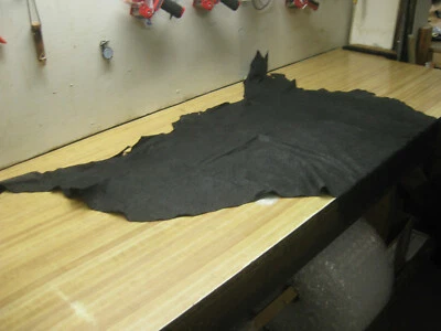 Black Top Grain Buffalo Leather # 0009206 Has Patterns ROW 70 - Image 1 of 4