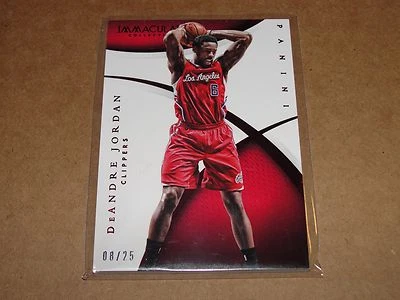 2014-15 Panini Immaculate DeANDRE JORDAN #87 Red/25 Los Angeles CLIPPERS Aggies - Image 1 of 2