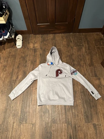 NWT Men's Large Philadelphia Phillies Pro Standard Gray Team Pullover Hoodie Cover