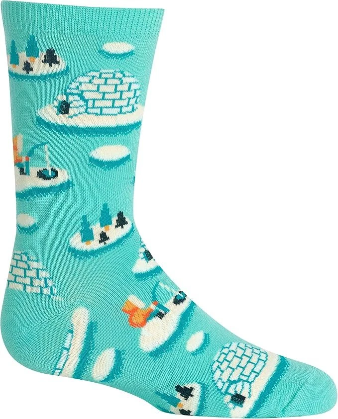 Hotsox Kids Igloos(S/M) Socks, Mint, 1 Pair, Small/Medium - Image 1 of 1