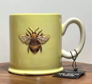 The Old Pottery Company Bee Yellow Hand Crafted & Painted Ceramic Coffee Tea Mug - Picture 1 of 10