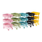 1:12 Dollhouse Miniature Furniture Shelf With Wheels Storage Display R-YU