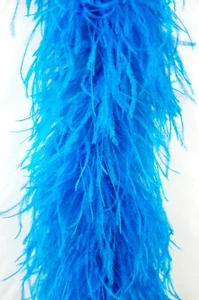 4 Ply OSTRICH FEATHER BOA - TURQUOISE 2 Yards; Costumes/Craft/Bridal/Trim 72" - Picture 1 of 1