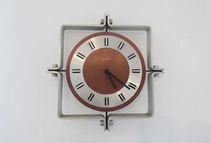 STUNNING VINTAGE SPACE AGE ACCTIM ALUMINIUM WALL CLOCK - 1960's - Picture 1 of 2
