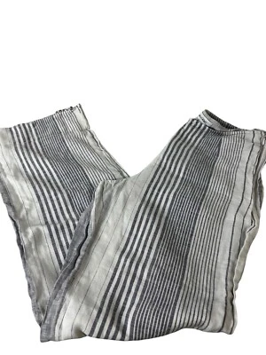 Pantalones de lino para mujer Calvin Klein talla 10 gris/blanco a rayas talla cremallera  Foto 1 de 4