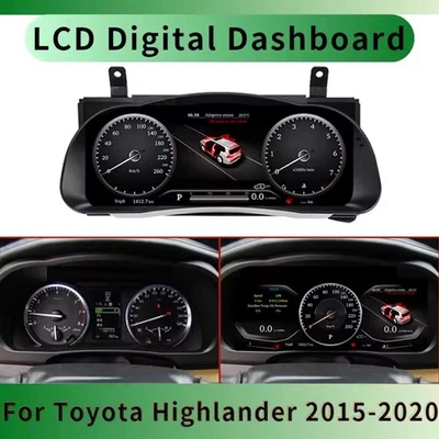 Cuadro de instrumentos LCD para automóvil cabina virtual para Toyota Highlander 15-20 Foto 1 de 4