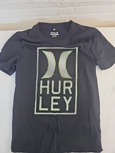 Hurley Boys Short Sleeve Crew Neck Black T Shirt Size 7/8 - Picture 1 of 3