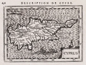 Cyprus Zypern Chypre Kypros island Insel map Karte carte Bertius Hondius  301906 - Bild 1 von 1