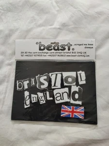 BEAST Bristol England T shirt Large Black Punk Union Jack T Shirt Top Unisex - Picture 1 of 4