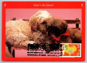 3895k Chinese Lunar New Year Dog FDC Maxi Card - Picture 1 of 2
