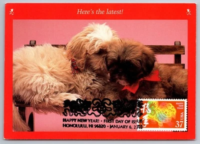 3895k Chinese Lunar New Year Dog FDC Maxi Card - Image 1 of 2