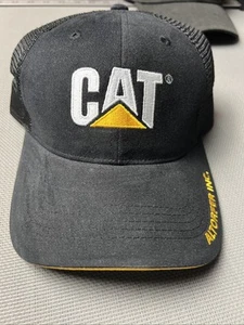 NEW- Caterpillar CAT Equipment Trucker Hat Adjustable Back Altorfer Black - Picture 1 of 5