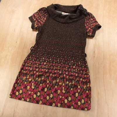 Anthropologie ARYEH turtleneck polka dot acrylic sweater mini dress LARGE tag - Image 1 of 4