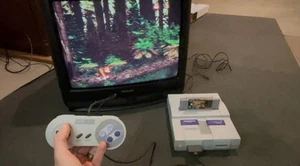 Donkey Kong Set Super Nintendo Console Bundle W/ Original Box And Packaging SNES - Picture 1 of 6