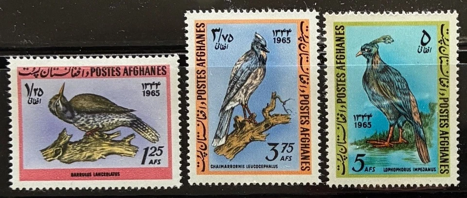 阿富汗 - 1965 年 - 鸟类 - Scott 707 - 709 - 全新无标签 - SCV 14.25 美元 - 请参阅扫描!!! — 第 1/1 张图片