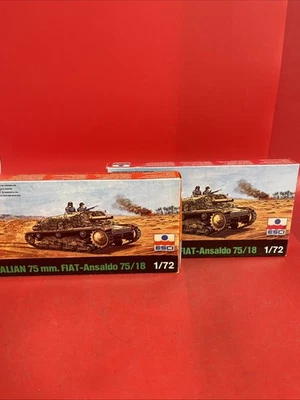 Two Italian Fiat-Ansaldo 75/18  -  1/72 Scale ESCI Unassembled Kit#8031 - Image 1 of 4