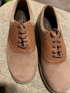 Rockport braun Leder Wildleder zweifarbig Herren Oxford Saddle Schuhe #M4582 9-1/2W - Bild 1 von 5