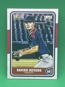XAVIER NEYENS 2025 Onice Vintage BASE CARD Prospettiva - Foto 1 di 2