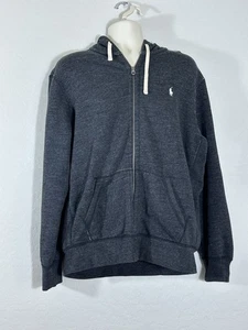 Polo Ralph Lauren Full-Zip Signature Fleece Hoodie Dark Gray Size XL Excellent - Picture 1 of 10