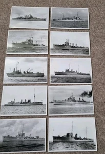 10 Original Royal Navy WW2 Era Warship Wright & Logan Library Photos 14x9cm #2 - Picture 1 of 12