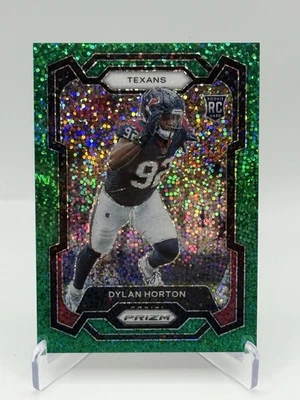 2023 Panini Prizm Rookies Dylan Horton #340 Green Sparkle Prizm /8 (RC) - Image 1 of 2