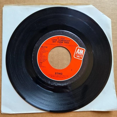 STING If You Love Somebody Set Them Free POP ROCK 45 7" Record Vinyl Records Foto 1 de 2