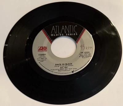 AC/DC “ Back In Black / You Shook Me All Night Long “ 45 Vinyl Record 7” - Image 1 of 2