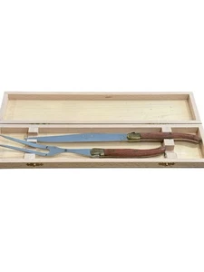 Laguiole California Carving Knife and Fork Set With Box 11” Bee - Picture 1 of 16