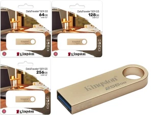 Memoria USB Kingston DataTraveler SE9 64 GB/128 GB/256 GB 3,0 Flash Pen Drive - Imagen 1 de 34