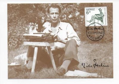 Sweden Maximum FDC Card 1983 Poet Nils Ferlin No 6 Filipstad Värmland Stamp - Image 1 of 2