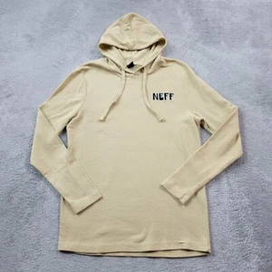 Neff Sweatshirt Mens Large Tan Hoodie Drawstring Skater Skateboarding Pullover - Picture 1 of 9