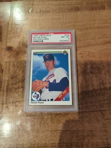 1990 UPPER DECK #734 NOLAN RYAN RANGERS HOF 300 WIN STRIPE PSA 9 - Picture 1 of 2