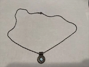 Sterling Silber Anhänger und Halskette 18" Vintage - Bild 1 von 3