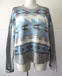 A.N.A. Plus Size 3X gray acrylic blend long sleeve pullover cowl neck sweater - Picture 1 of 12