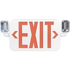 Ultra Bright Slim Rechargeable Indoor Exit Emergency Light Combo Sign Battery