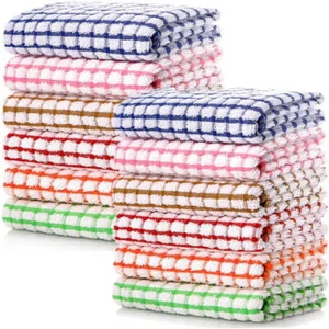 Kitchen Dish Towels, 16 Inch x 25 Inch Bulk Cotton Kitchen Towels and Dishcloths - Picture 1 of 7