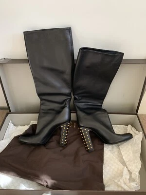 Gucci Lambskin Leather Studded Accents Knee-high Boots — 第 1/4 张图片