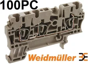 🔥Weidmuller ZDU 2.5/3AN Beige 1608540000 Terminal Tension Clamp Con BOX OF 100 - Picture 1 of 4