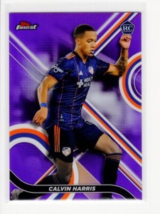 2022 Topps Finest MLS Calvin Harris Rookie Purple Refractor 192/250