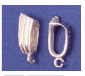 Sterling Silver Fancy Omega Slider Bail For 6mm Chain - Picture 1 of 1